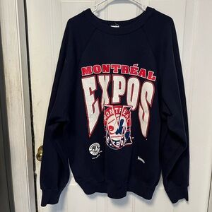Montreal Expos Navy Crewneck Sweater